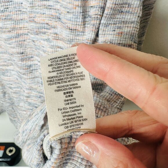 We The Free Ivory Multi-Color Long Sleeve Open Back Turtleneck Tunic Medium - Picture 10 of 15